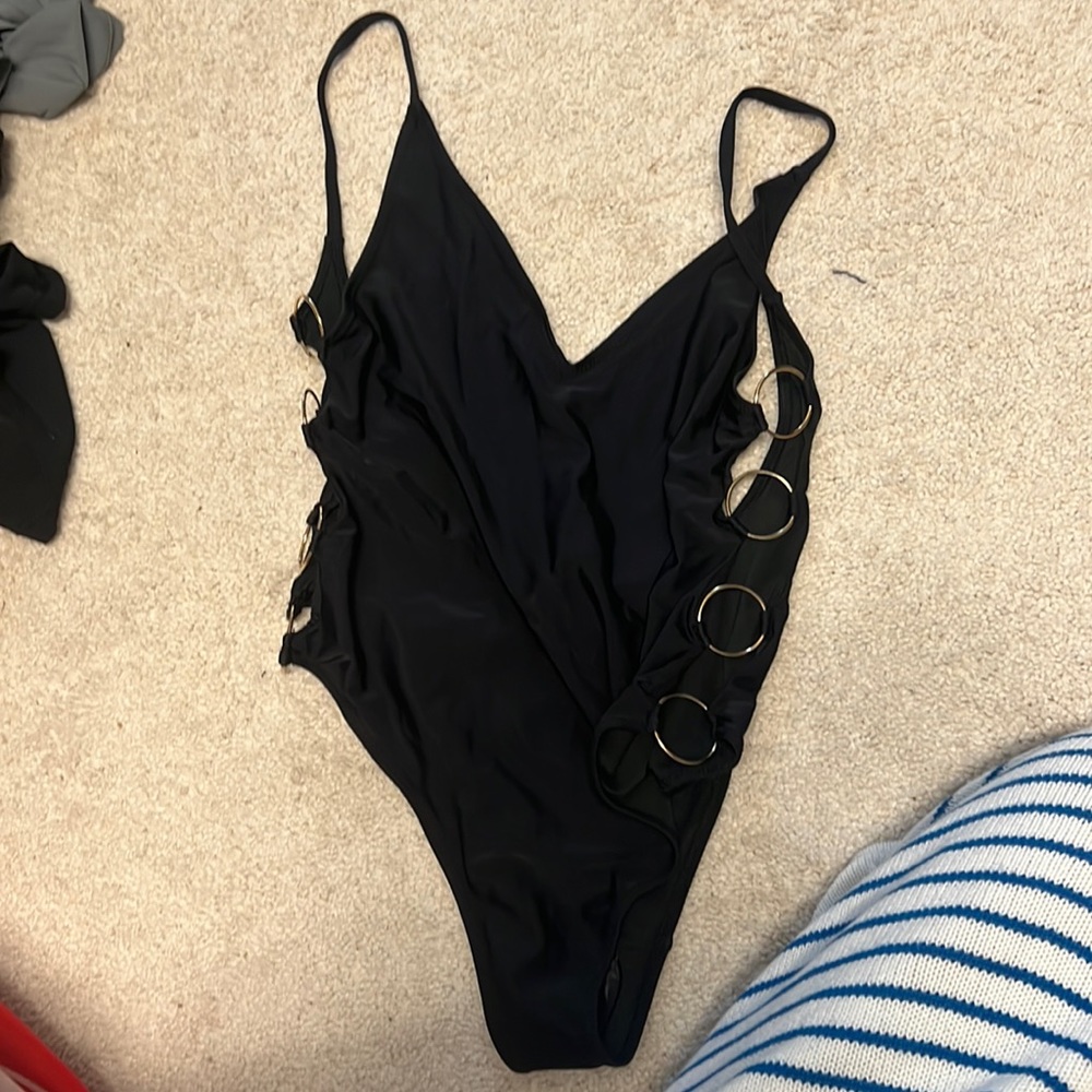 Zara gold ring bathing suit